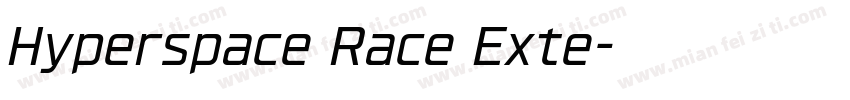 Hyperspace Race Exte字体转换